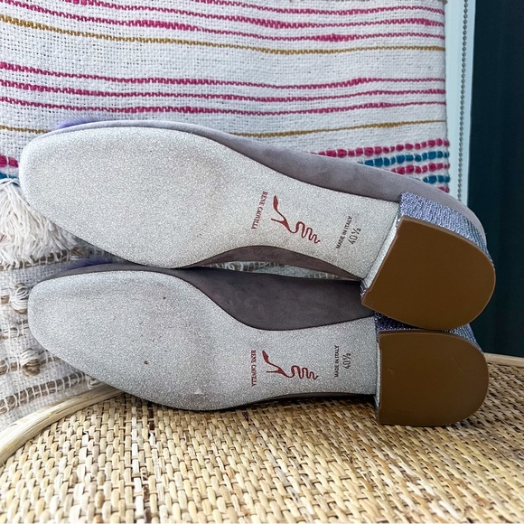 Rene Caovilla Lavender Jeweled Low Block Heels Women’s Size 40.5 - Picture 9 of 9